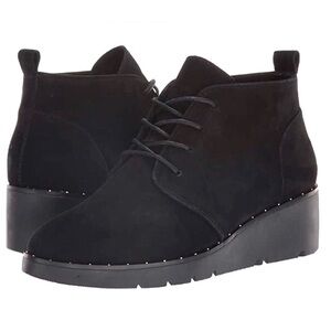 STEVEN Steve Madden studded black suede wedge bootie 7.5